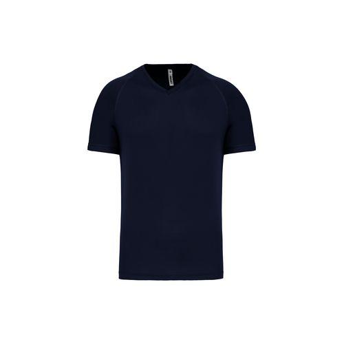 Achat T-shirt de sport manches courtes col v homme - bleu marine sport