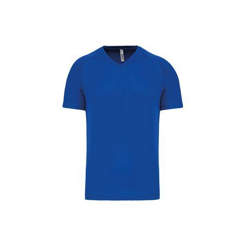 Achat T-shirt de sport manches courtes col v homme - bleu royal sport