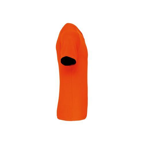 Achat T-shirt de sport manches courtes col v homme - orange fluo