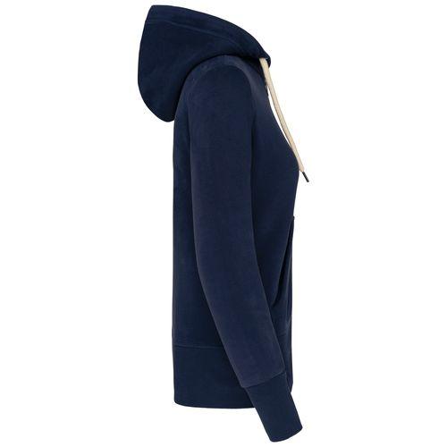 Achat Sweat-shirt vintage zippé à capuche femme - bleu marine vintage