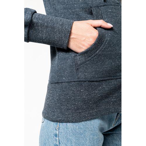 Achat Sweat-shirt vintage zippé à capuche femme - bleu nuit chiné