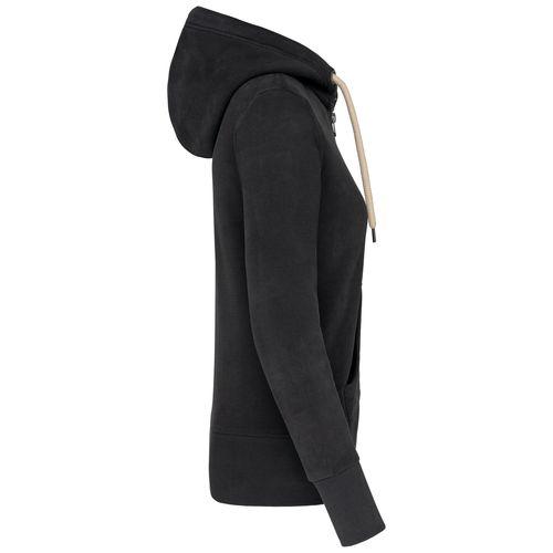 Achat Sweat-shirt vintage zippé à capuche femme - charbon vintage