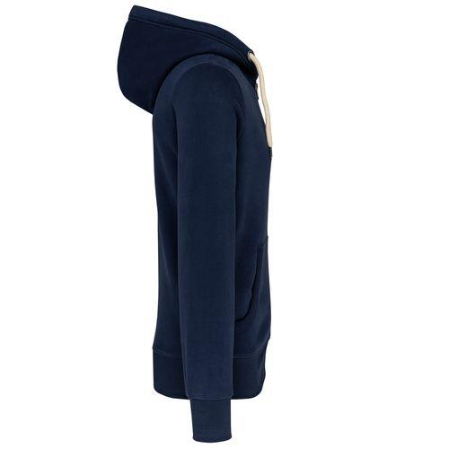 Achat Sweat-shirt vintage zippé à capuche homme - bleu marine vintage