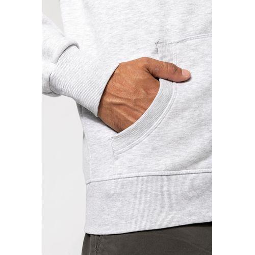 Achat Sweat-shirt vintage zippé à capuche homme - gris cendré chiné