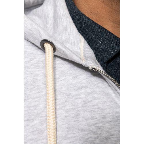Achat Sweat-shirt vintage zippé à capuche homme - gris chiné mélangé