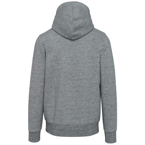 Achat Sweat-shirt vintage zippé à capuche homme - gris chiné mélangé