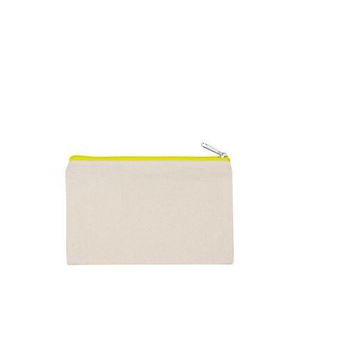 Achat Pochette en coton canvas - petit modèle - jaune fluo