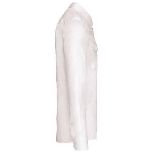 Achat Chemise pilote manches longues homme - blanc