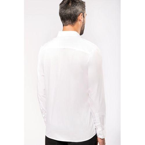 Achat Chemise pilote manches longues homme - blanc