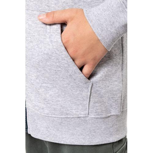 Achat Sweat-shirt zippé capuche enfant - gris doux