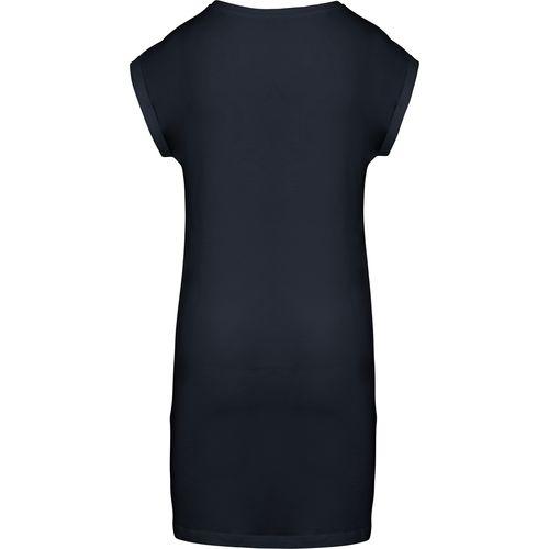 Achat T-shirt long femme - bleu marine