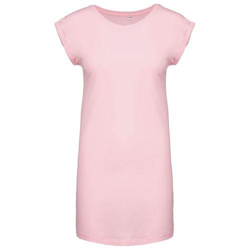 Achat T-shirt long femme - rose pâle