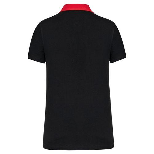 Achat Polo jersey bicolore femme - rouge