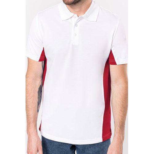 Achat FLAG > POLO BICOLORE MANCHES COURTES - rouge