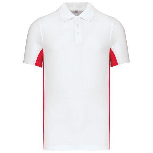 Achat FLAG > POLO BICOLORE MANCHES COURTES - rouge