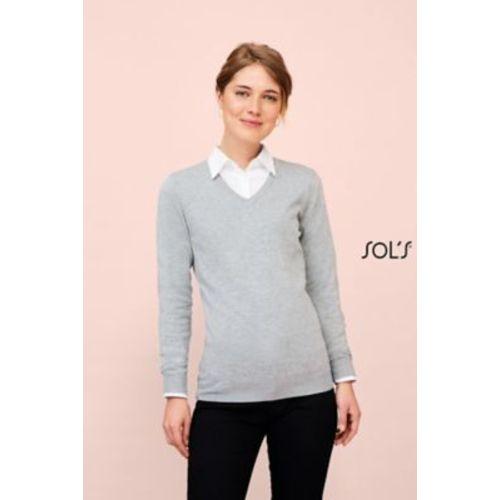 Achat PULL COL V FEMME GLORY WOMEN - gris chiné