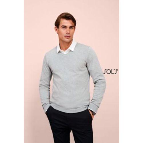 Achat PULL COL V HOMME GLORY MEN - gris chiné