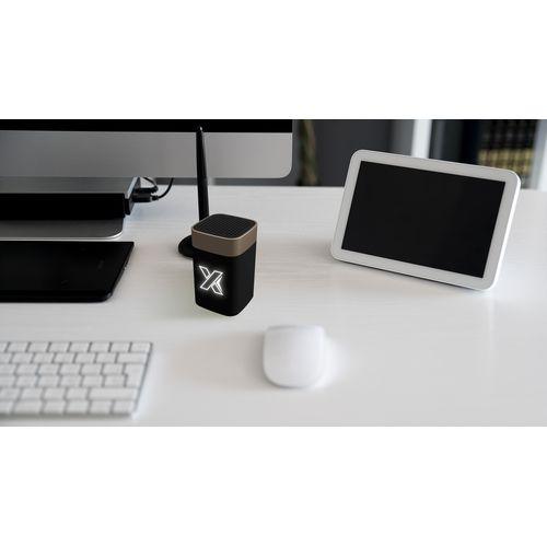 Achat speaker clever 5W - or - logo lumineux blanc - Import - doré