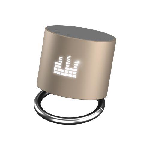 Achat speaker light ring 3W - gris argenté - logo lumineux blanc - Import - argenté