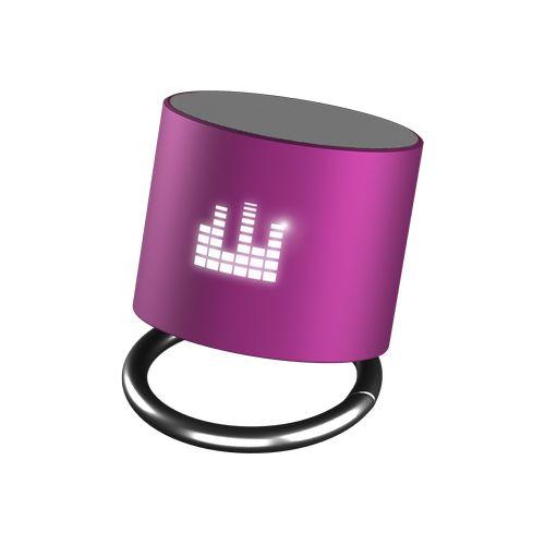 Achat speaker light ring 3W - gris argenté - logo lumineux blanc - Import - violet