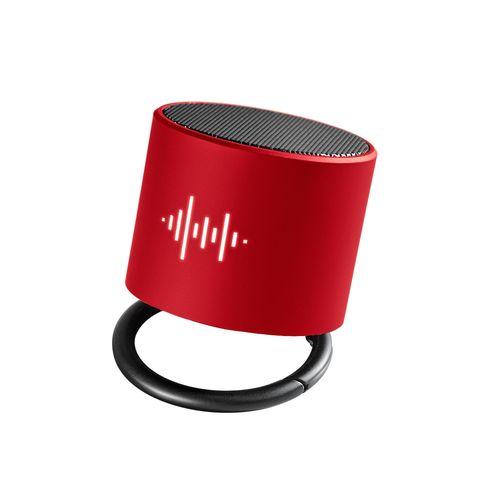 Achat speaker light ring 3W - gris argenté - logo lumineux blanc - Import - rouge