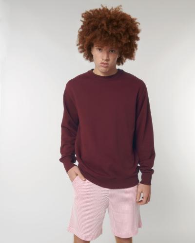 Achat Matcher - Le sweatshirt col rond unisexe medium fit en terry - Burgundy