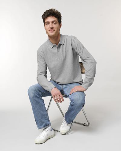 Achat Prepster Long Sleeve - Le polo unisexe à manches longues - Heather Grey