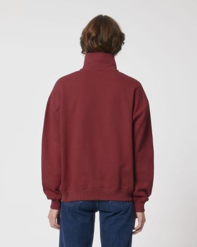 Achat Miller Dry - Sweatshirt unisexe à fermeture éclair sur un quart, coupe boxy et sec au toucher - Red Earth