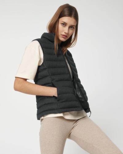 Achat Stella Climber Wool-Like - Bodywarmer pour femme à aspect laineux - Dark Heather Grey
