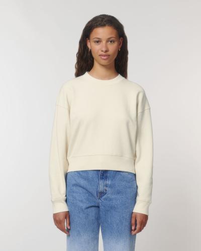 Achat Stella Cropster Wave Terry - Le sweat-shirt crop à col rond pour femme terry wave - Natural Raw