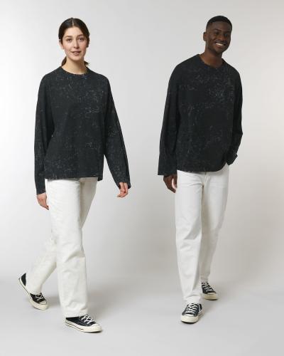 Achat Triber Splatter - Le T-shirt à manches longues unisexe oversize - G. Dyed Black Splatter