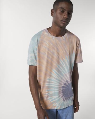 Achat Creator Tie and Dye - Le T-shirt unisexe tie and dye - Tie&Dye Teal Monstera/Lilac Petal