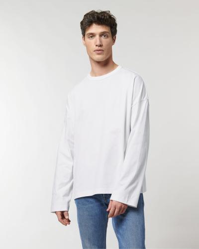 Achat Triber - Le T-shirt à manches longues unisexe oversize - White