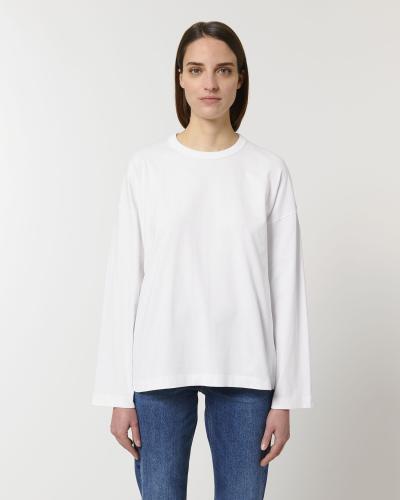 Achat Triber - Le T-shirt à manches longues unisexe oversize - White