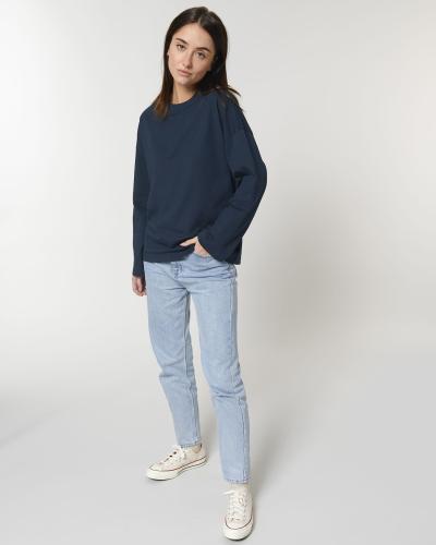 Achat Triber - Le T-shirt à manches longues unisexe oversize - French Navy