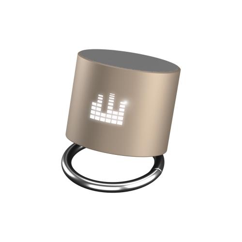 Achat speaker light ring 3W - gris argenté - logo lumineux blanc - Import - doré