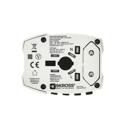 Achat SKROSS® | Adaptateur mondial MUV USB - blanc
