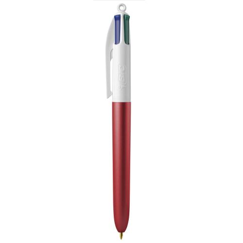 Achat BIC® 4 Colours Glacé with Lanyard - Made in France - rouge givré