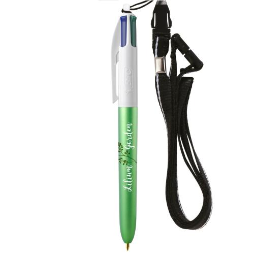 Achat BIC® 4 Colours Glacé with Lanyard - Made in France - vert givré