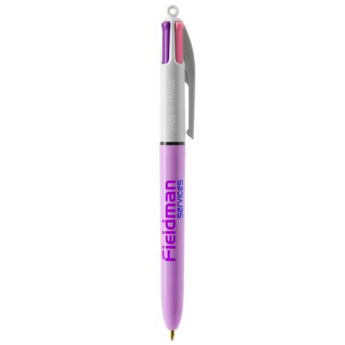 Achat BIC® 4 Colours Fashion bille + Lanyard - violet pastel
