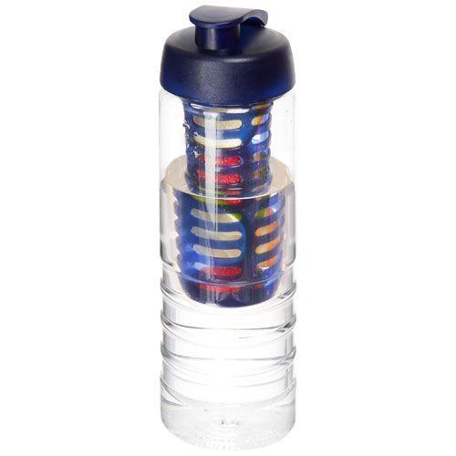 Achat Bouteille et infuseur H2O Treble 750 ml avec couvercle à bas - bleu