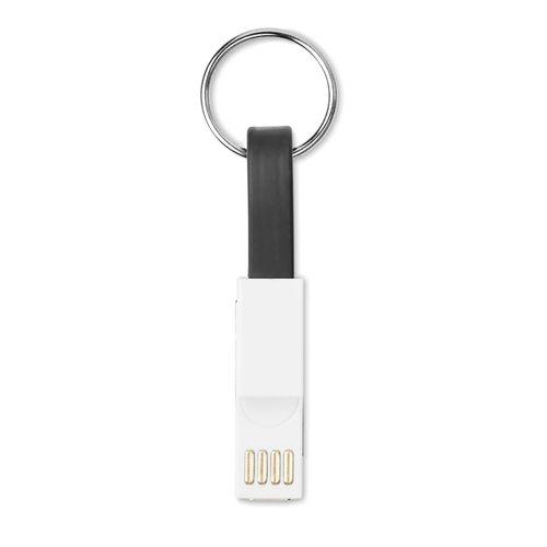 Achat Câble de charge porte-clés - noir