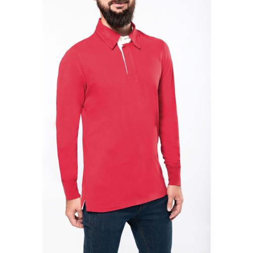 Achat POLO RUGBY MANCHES LONGUES - rouge vintage