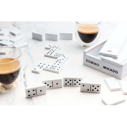Achat Jeu de mikado/domino en boîte en bois - blanc