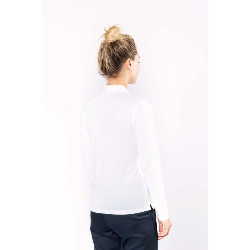 Achat Polo manches longues femme - blanc