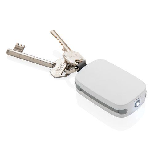 Achat Porte-clés powerbank 1200mAh avec câbles intégrés - blanc