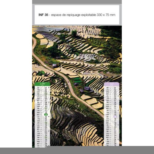 Achat CALENDRIERS FEUILLETS CONTINENTS INF 35 (350 x 600 mm) - 