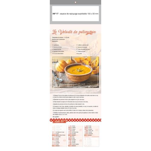 Achat CALENDRIERS FEUILLETS LE GOURMET INF 17 (170 x 500 mm) - 