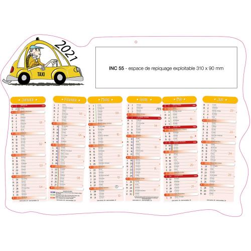 Achat CALENDRIERS DECOUPES TAXI INC 55 (550 x 405 mm) - 
