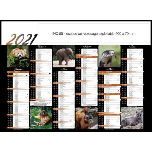 Achat CALENDRIER ANIMAUX SAUVAGES INC 43 (430 x 335 mm) - 